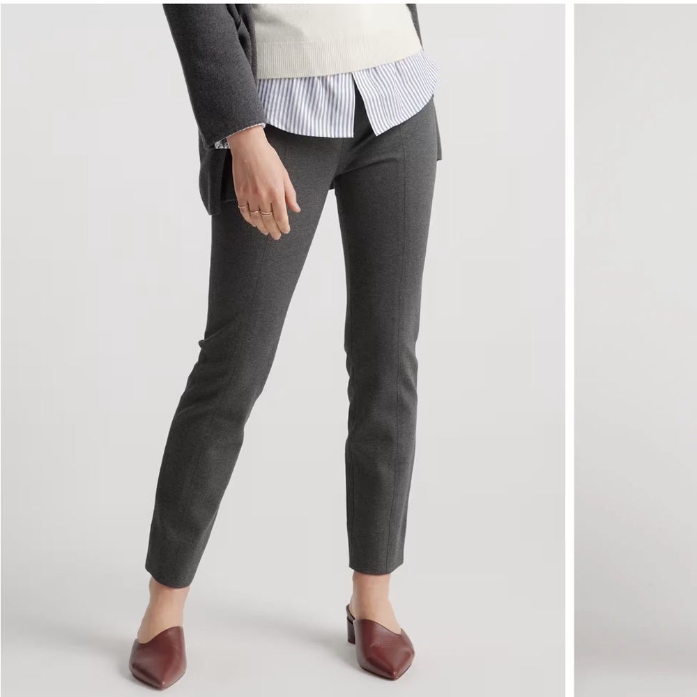 Quince gray Ultra Stretch ponte knit ankle pants Size Small